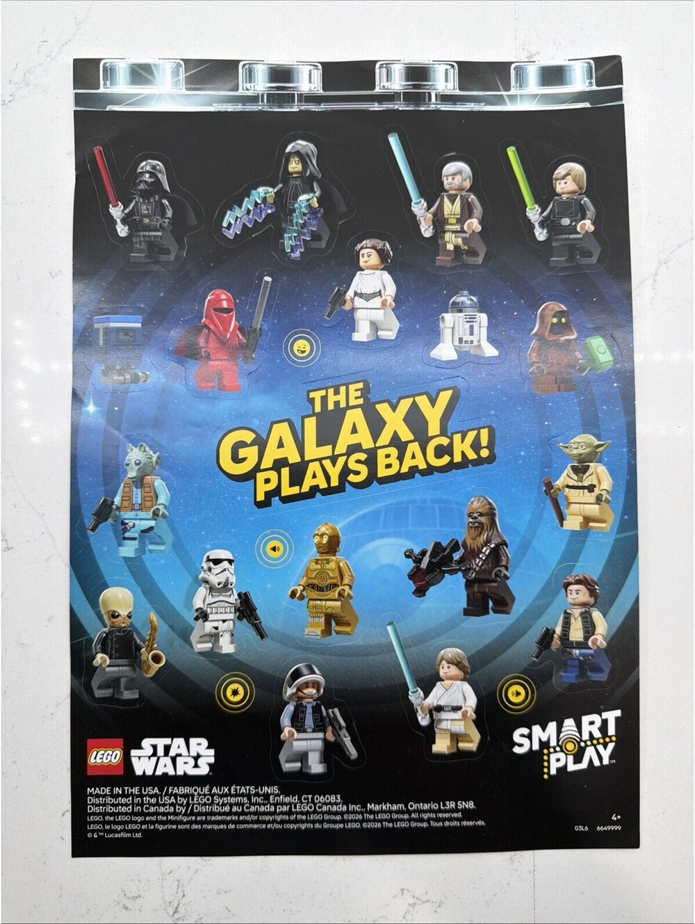 LEGO Star Wars: Smart Play Sticker Sheet Brand New In Store Promo Giveaway